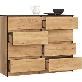 COMMODE K120 8TIROIRS CLP PK CHÊNE CRAFT