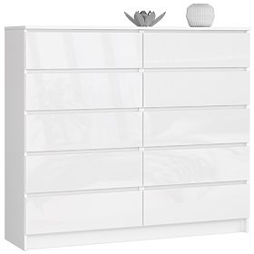 COMMODE K140 10TIROIRS CLP PK BLANC BRILLANT