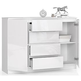 COMMODE K140 2D 4T CLP BLANC BRILLANT