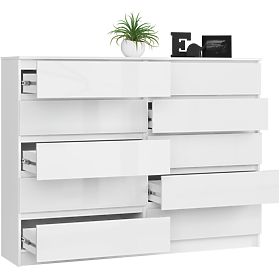 COMMODE K160 10TIROIRS CLP PK BLANC BRILLANT