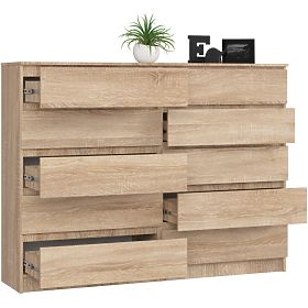 COMMODE K160 10TIROIRS CLP PK CHÊNE SONOMA