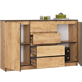 COMMODE K160 2D 4T CLP PK CHÊNE CRAFT