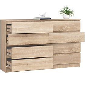 COMMODE K160 8TIROIRS CLP PK CHÊNE SONOMA