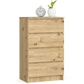 COMMODE K60 4TIROIRS CHÊNE ARTISAN