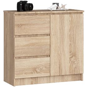 COMMODE K80 JERRY 1D 3T PK CHÊNE SONOMA