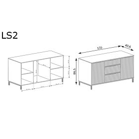 Commode LINKaSTYLE LS2 cachemire, Halmar