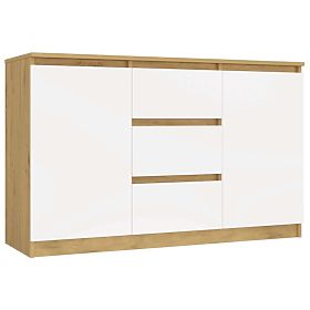 Commode Malwa 2D3S CHÊNE ARTISAN BLANC