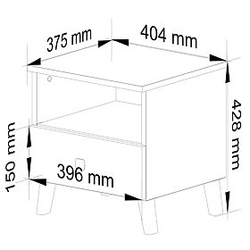 COMMODE MOBI K-01 BLANC NOIR