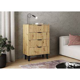 Commode Scandi 4S SLIM CHÊNE ARTISAN