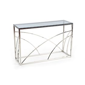Console KN5, cadre - argent, verre - fumé (1p=1pc)
