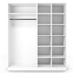 Corps/intérieur de l'armoire Neroli avec tringle et étagères 182,2 cm, blanc
