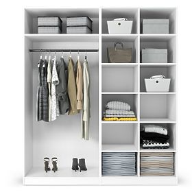 Corps/intérieur de l'armoire Neroli avec tringle et étagères 182,2 cm, blanc