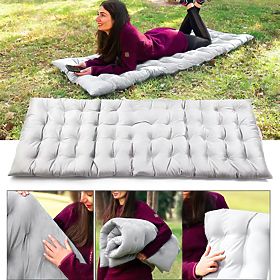 Coussin pour chaise longue de jardin gris 145 x 52 cm ModernHome, MODERNHOME