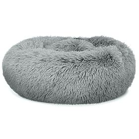 Coussin universel en peluche pour chien et chat 40 cm - gris clair