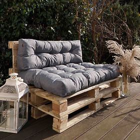 Coussins de jardin pour meubles en palettes - gris clair