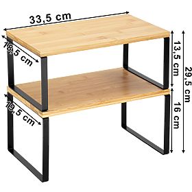 Ensemble de 2 étagères en bambou GINGER, Halmar