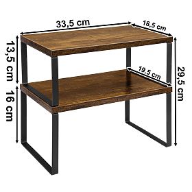 Ensemble de 2 étagères en bambou GINGER RUSTIC