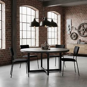 Ensemble de 4 chaises en velours pour salle à manger et salon noires ModernHome, MODERNHOME
