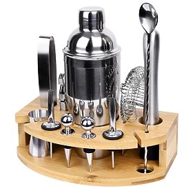 Ensemble de barman CHESTER chromé 12 pièces