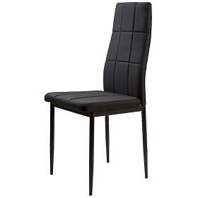 Ensemble de chaises rembourrées pour salle à manger et salon 4 pcs noir, MODERNHOME
