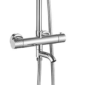 Ensemble de douche avec thermostat Rea Lungo Diamond Chrome, Rea