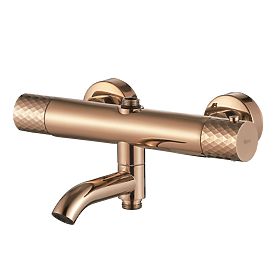 Ensemble de Douche avec Thermostat Rea Lungo Diamond Cuivré, Rea