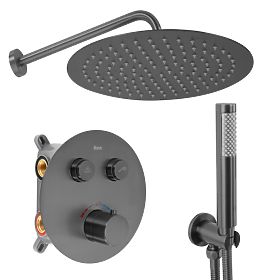 Ensemble de douche encastré avec thermostat Rea Lungo Titan + BOX, Rea