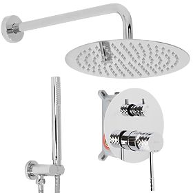 Ensemble de douche encastré Rea Lungo Diamond Chrome + BOX, Rea