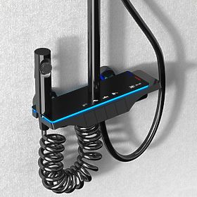 Ensemble de douche REA Savio avec écran LED Noir, Rea