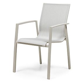 Ensemble de jardin Canelli, table extensible 175-234 cm + 8 chaises, aluminium, beige clair