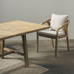 Ensemble de jardin Castello, table extensible 200-295 cm + 8 chaises avec tressage, bois d'acacia FS