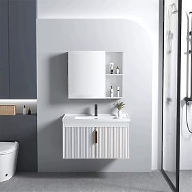 Ensemble de meubles de salle de bain avec lavabo Astor 60 cm Blanc
