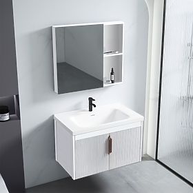Ensemble de meubles de salle de bain avec lavabo Astor 60 cm Blanc