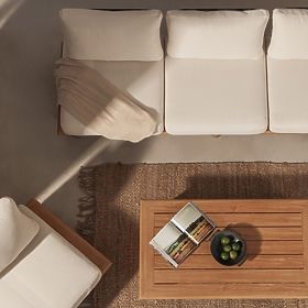 Ensemble de mobilier de jardin Conny en aluminium, beige clair, effet bois