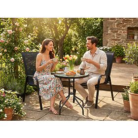 Ensemble de mobilier de jardin PALMA table + 2 chaises