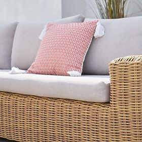 Ensemble de mobilier de jardin Sandy, résine tressée, beige