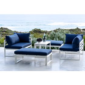 Ensemble de mobilier de jardin SANTO blanc, Halmar