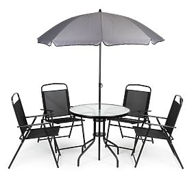 Ensemble de mobilier de jardin table 4 chaises parasol, MultiGarden
