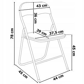 Ensemble de restauration FETA BLACK 180 cm + 6 chaises BASICO