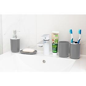 Ensemble de salle de bain FLORES 6 pièces gris