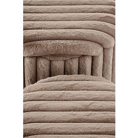 Ensemble FIDO de 2 poufs, cappuccino / doré (1p=1kpl)