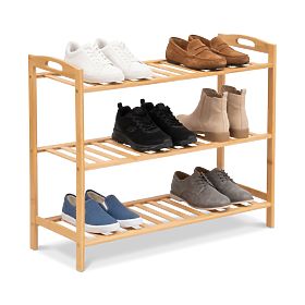 Étagère à chaussures en bambou 3 niveaux Astaria