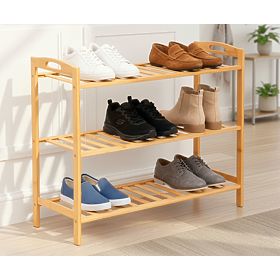 Étagère à chaussures en bambou 3 niveaux Astaria