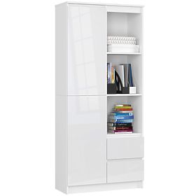 Étagère de bureau R 80 cm CLP R11 PK BLANC / BLANC BRILLANT