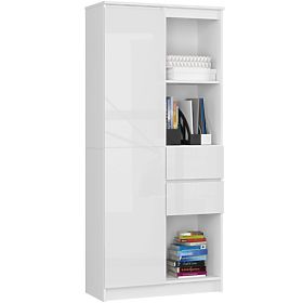 ÉTAGÈRE DE BUREAU R 80 cm CLP R15 PK BLANC / BLANC BRILLANT