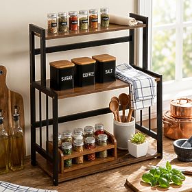 Étagère de cuisine pour épices CEZAR Wood Brown