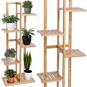 Étagère à fleurs en bambou Gutren 6 étagères, Halmar