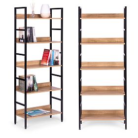 Étagère haute loft 5 étagères métal MDF ModernHome, MODERNHOME