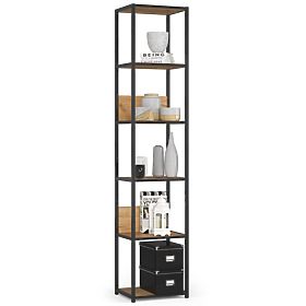 ÉTAGÈRE MÉTALLIQUE LOFT 400 NOIR/CHÊNE CRAFT