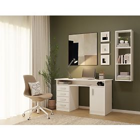 Étagère Murale Suspendue COBI 1X3 - Étagère Murale Moderne 3 Compartiments Blanc Mat